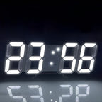 Orologio sveglia digitale 3D a LED da parete o scrivania
