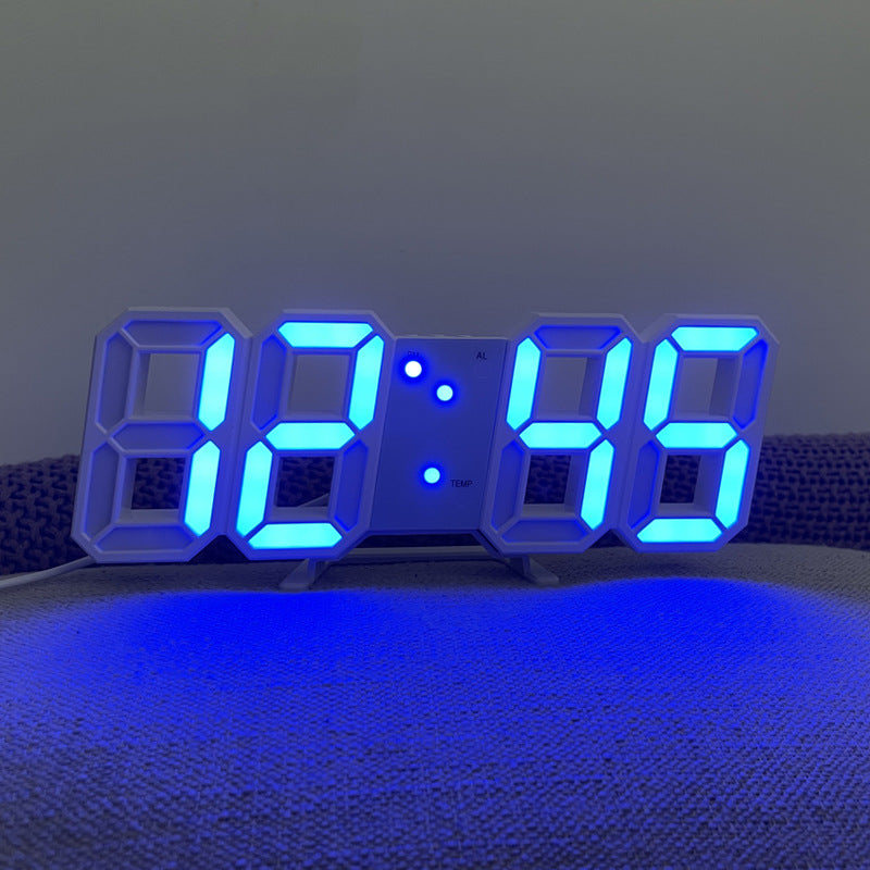 Orologio sveglia digitale 3D a LED da parete o scrivania