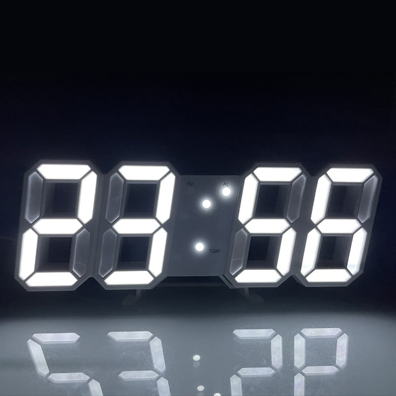 Orologio sveglia digitale 3D a LED da parete o scrivania