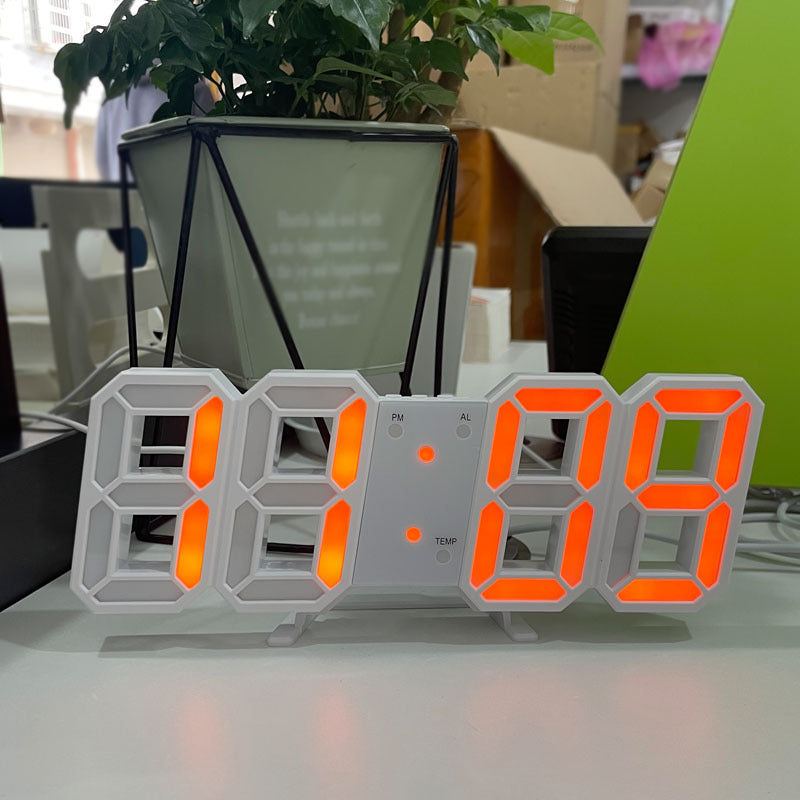 Orologio sveglia digitale 3D a LED da parete o scrivania