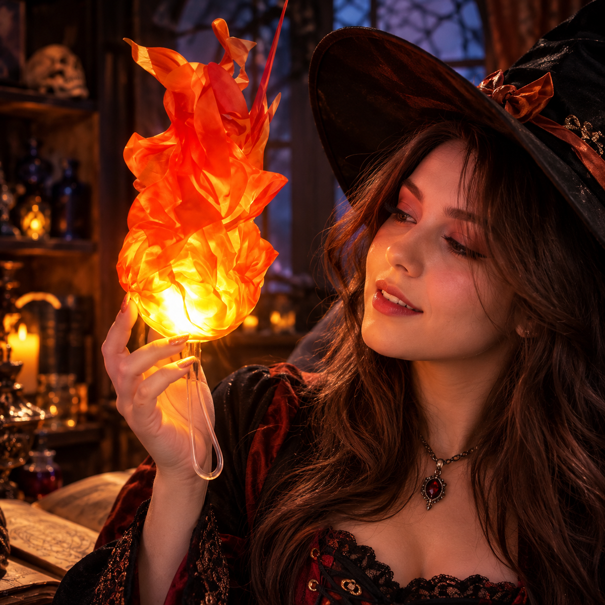 Palla di fuoco fluttuante per cosplay