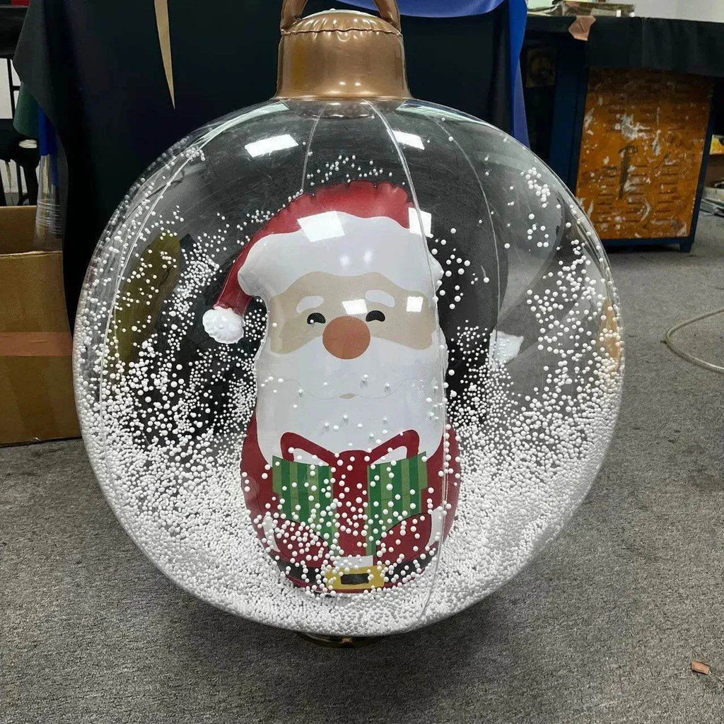 Palla di Natale gonfiabile da appendere con Babbo Natale, pupazzo di neve o albero