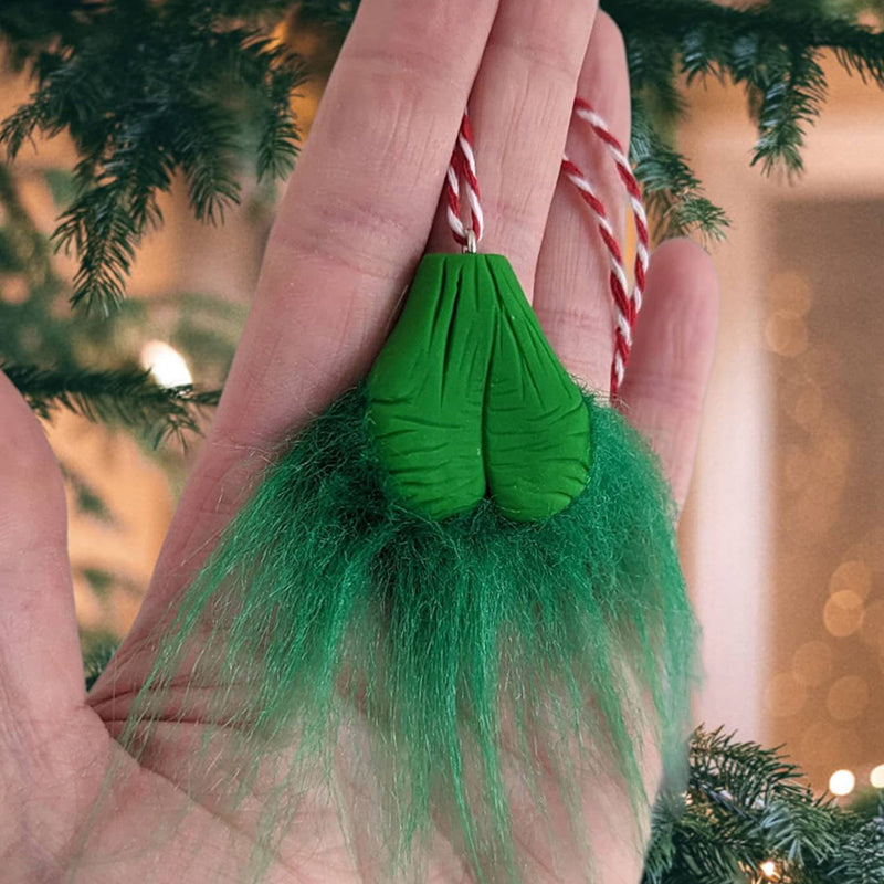 Pallina di Natale pelosa Grinch