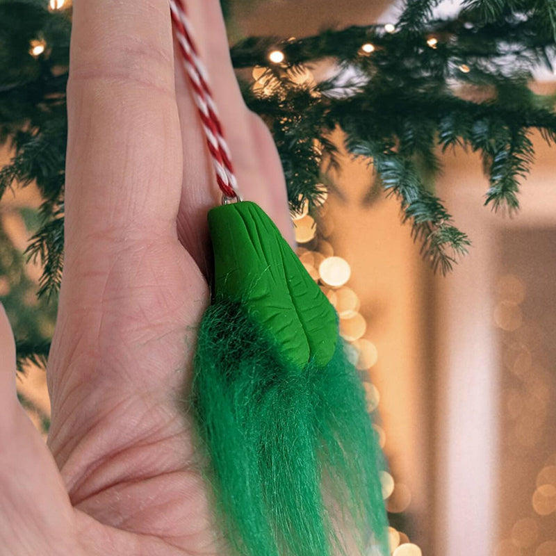 Pallina di Natale pelosa Grinch