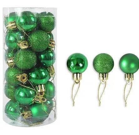 Palline di Natale lucide e opache – Set da 24 pezzi