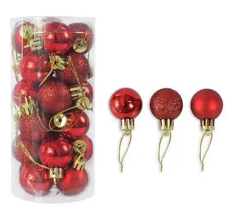 Palline di Natale lucide e opache – Set da 24 pezzi