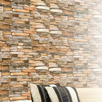 Pannelli decorativi 3D effetto mattone rustico per parete bagno e soggiorno – set da 2