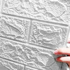 Pannelli decorativi 3D effetto mattone per soggiorno – Set da 2