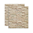 Pannelli decorativi 3D effetto mattone per soggiorno – Set da 2