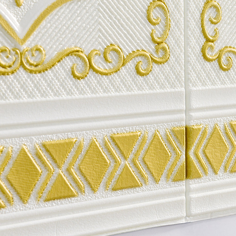 Pannello decorativo 3D effetto rilievo stile Glam impermeabile per soggiorno