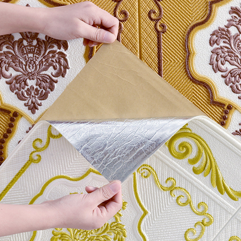 Pannello decorativo 3D effetto rilievo stile Glam impermeabile per soggiorno