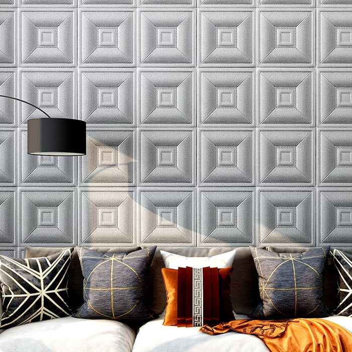 Pannello decorativo 3D imbottito per parete bagno e soggiorno