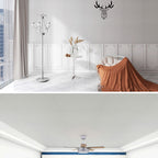 Pannello decorativo autoadesivo effetto boiserie perla per pareti
