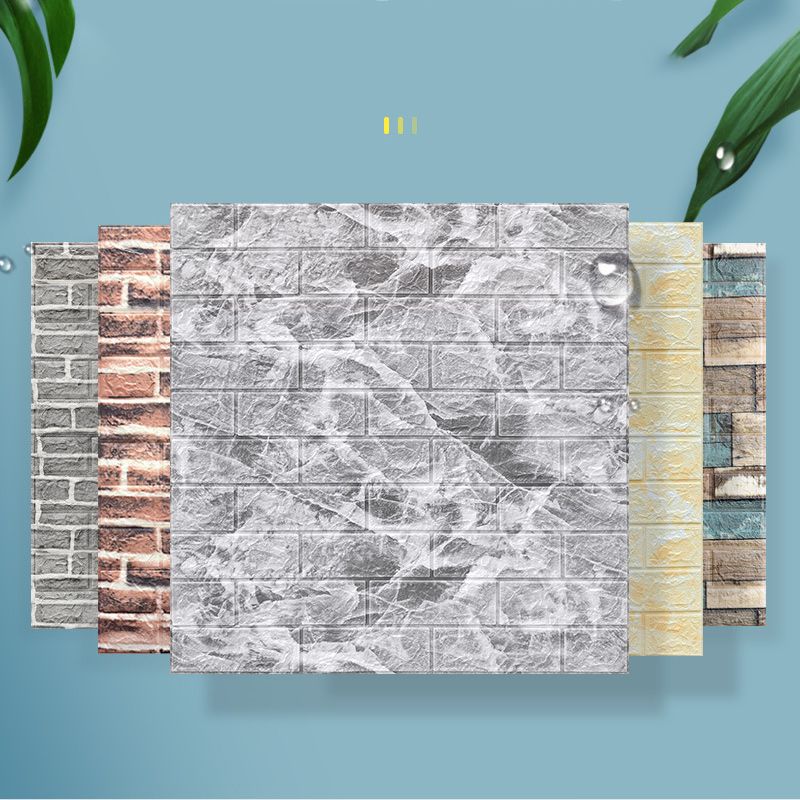 Pannello murale 3D autoadesivo effetto rilievo quadrato