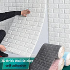 Pannello murale 3D effetto mattoni in schiuma XPE