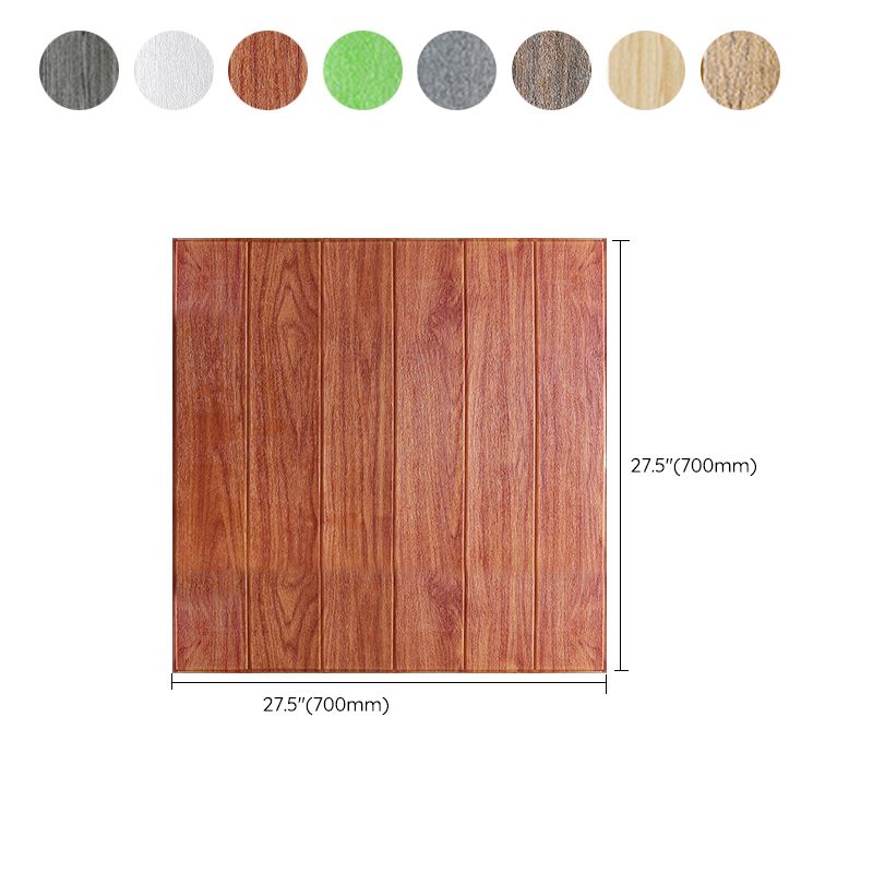 Pannello murale adesivo effetto legno con retro in schiuma