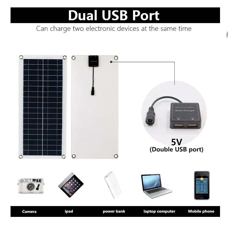 Pannello solare flessibile SolaVibe 1200W con controller di carica 100A e 2 porte USB