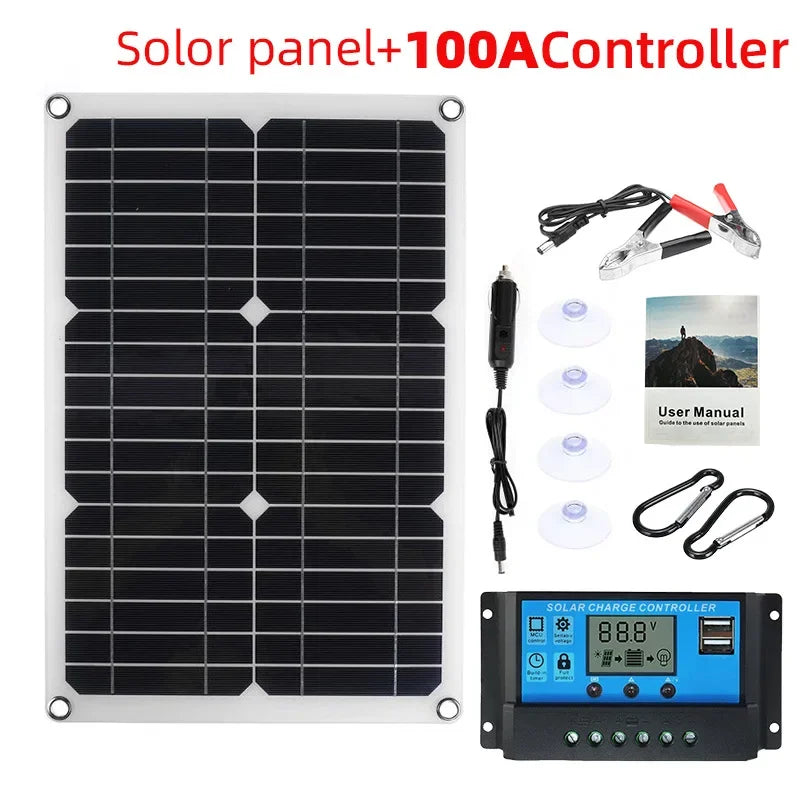 Pannello solare flessibile SolaVibe 1200W con controller di carica 100A e 2 porte USB