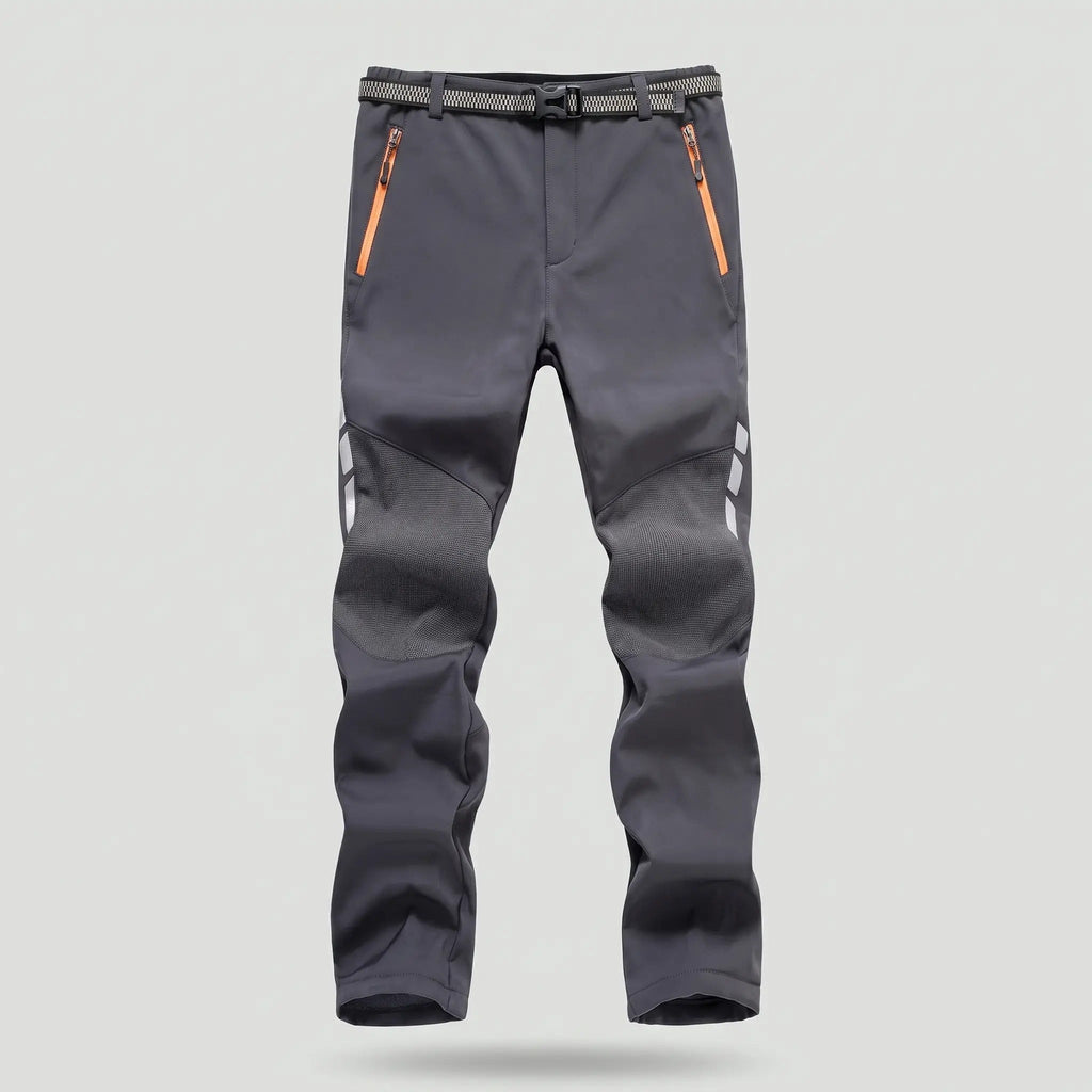 Pantaloni da trekking da uomo con fodera in pile e resistenza all'acqua