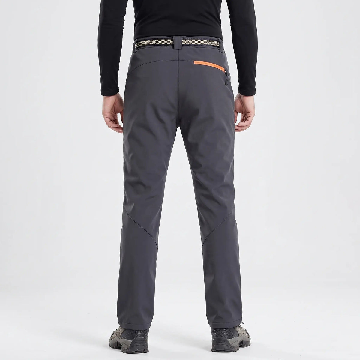 Pantaloni da trekking da uomo con fodera in pile e resistenza all'acqua