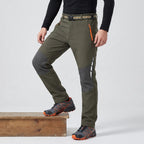 Pantaloni da trekking da uomo con fodera in pile e resistenza all'acqua