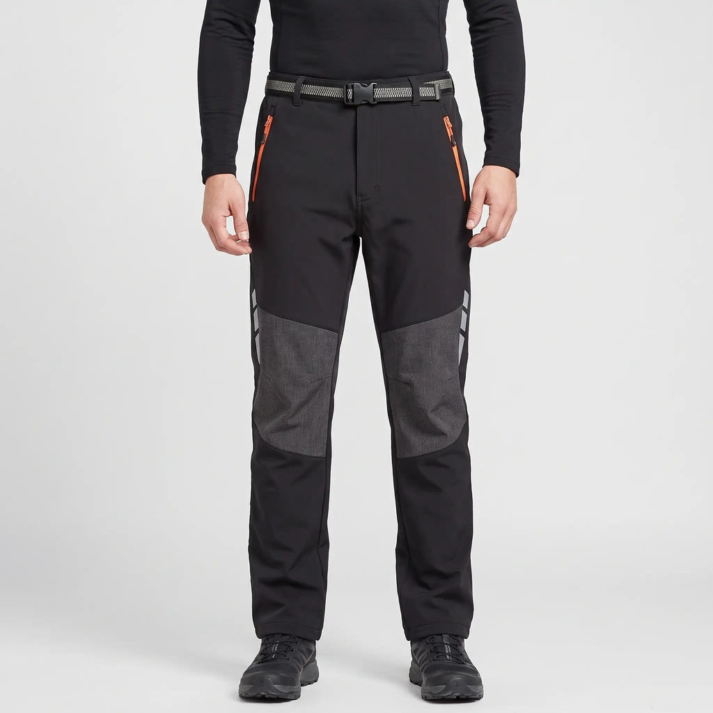 Pantaloni da trekking da uomo con fodera in pile e resistenza all'acqua