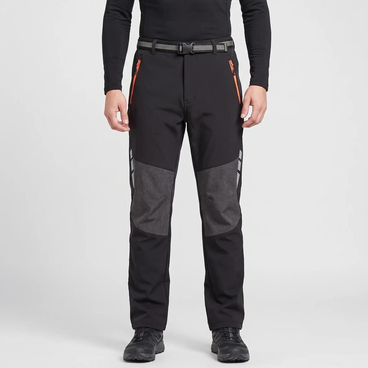 Pantaloni da trekking da uomo con fodera in pile e resistenza all'acqua
