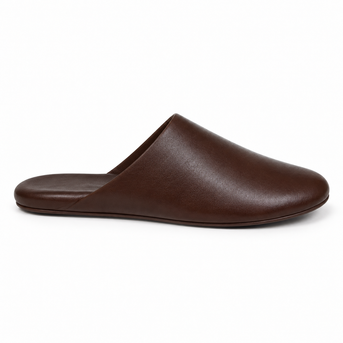 Pantofole uomo marroni scure slip-on con suola rigida