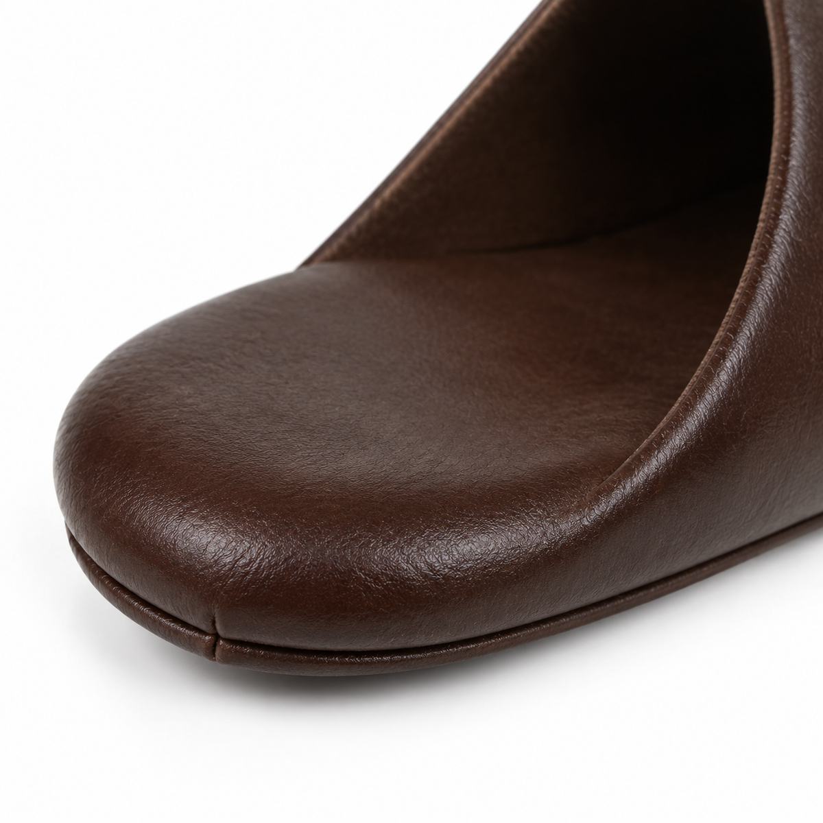 Pantofole uomo marroni scure slip-on con suola rigida