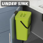 Pattumiera mini Binova con coperchio – appendibile e da parete per cucina, bagno e ufficio