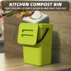Pattumiera mini Binova con coperchio – appendibile e da parete per cucina, bagno e ufficio