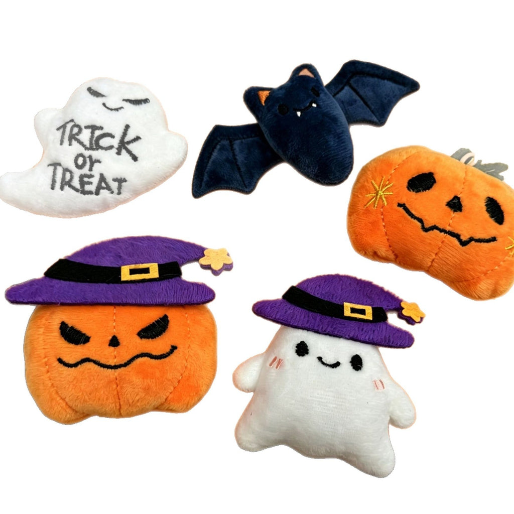 Peluche fantasma di Halloween con tessuto morbido e viso ricamato