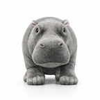 Peluche ippopotamo realistico - Morbido animale di peluche fedele alla realtà, 3+ anni