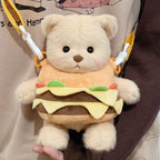 Peluche orsetto con costume da hamburger