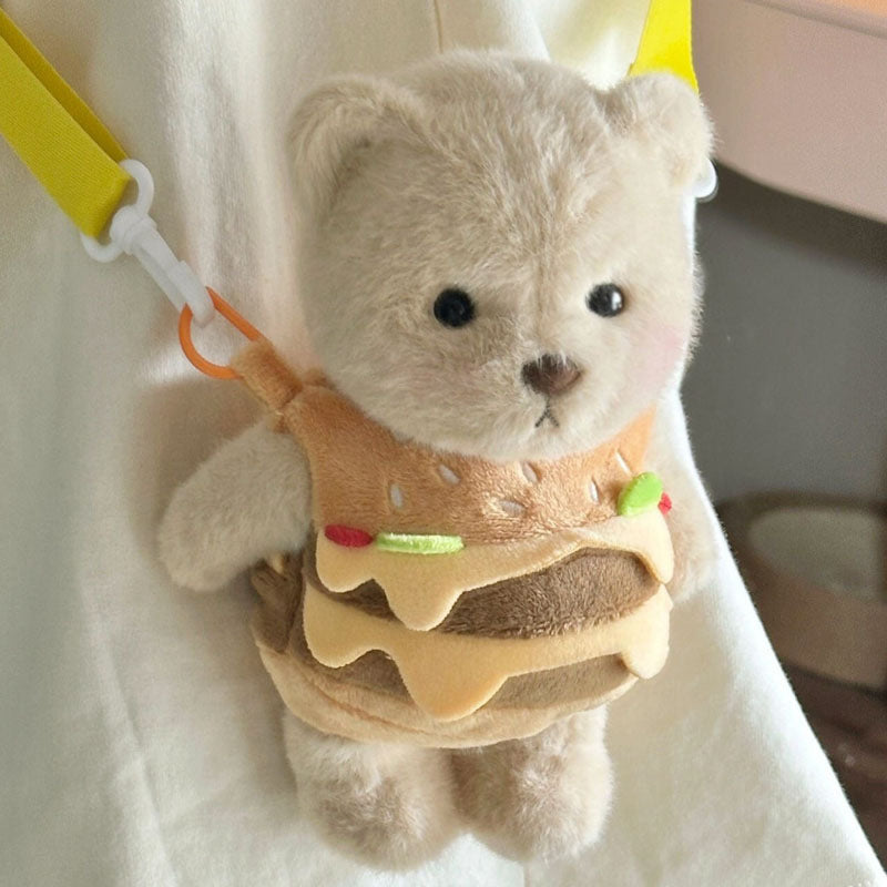 Peluche orsetto con costume da hamburger