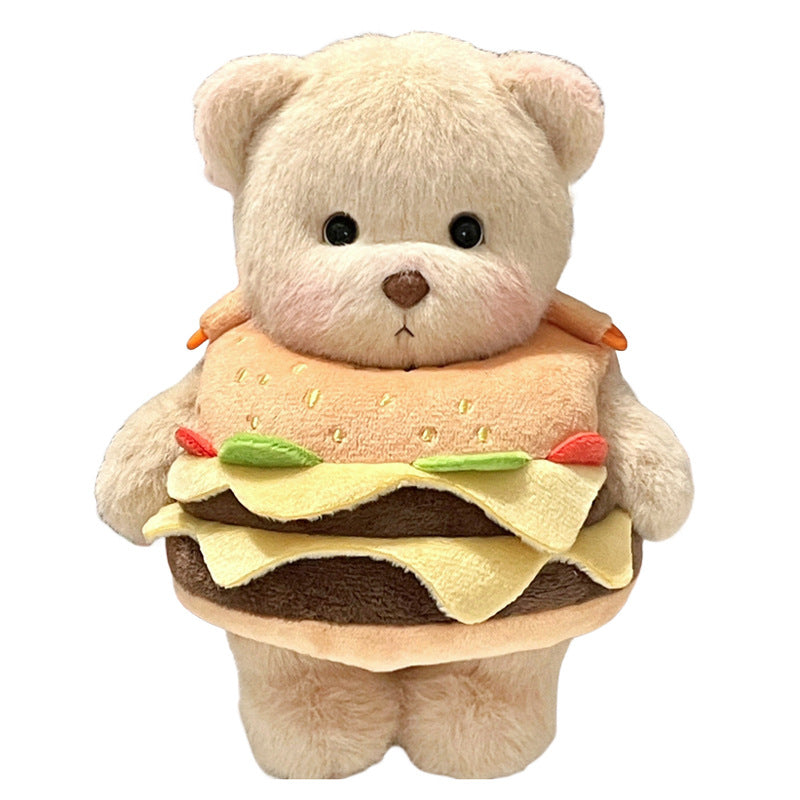 Peluche orsetto con costume da hamburger