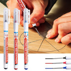 Pennarello per fori profondi con punta lunga – Resistente a sbavature e acqua (set da 3)