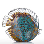 Pesce tropicale in vetro soffiato con pois multicolore