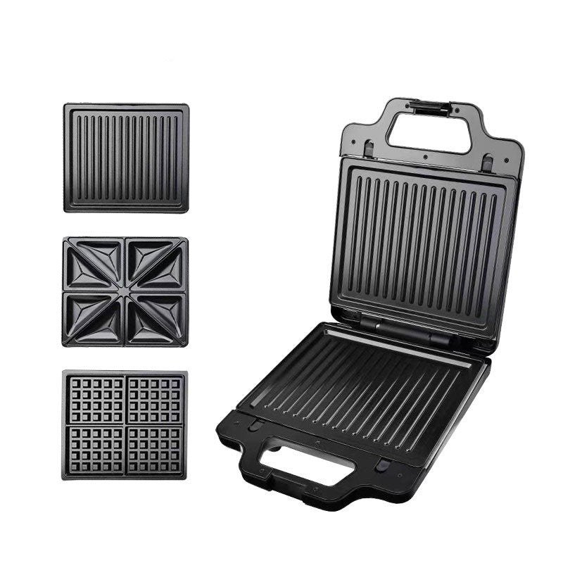 Piastra 3 in 1 antiaderente per toast, waffle e grill