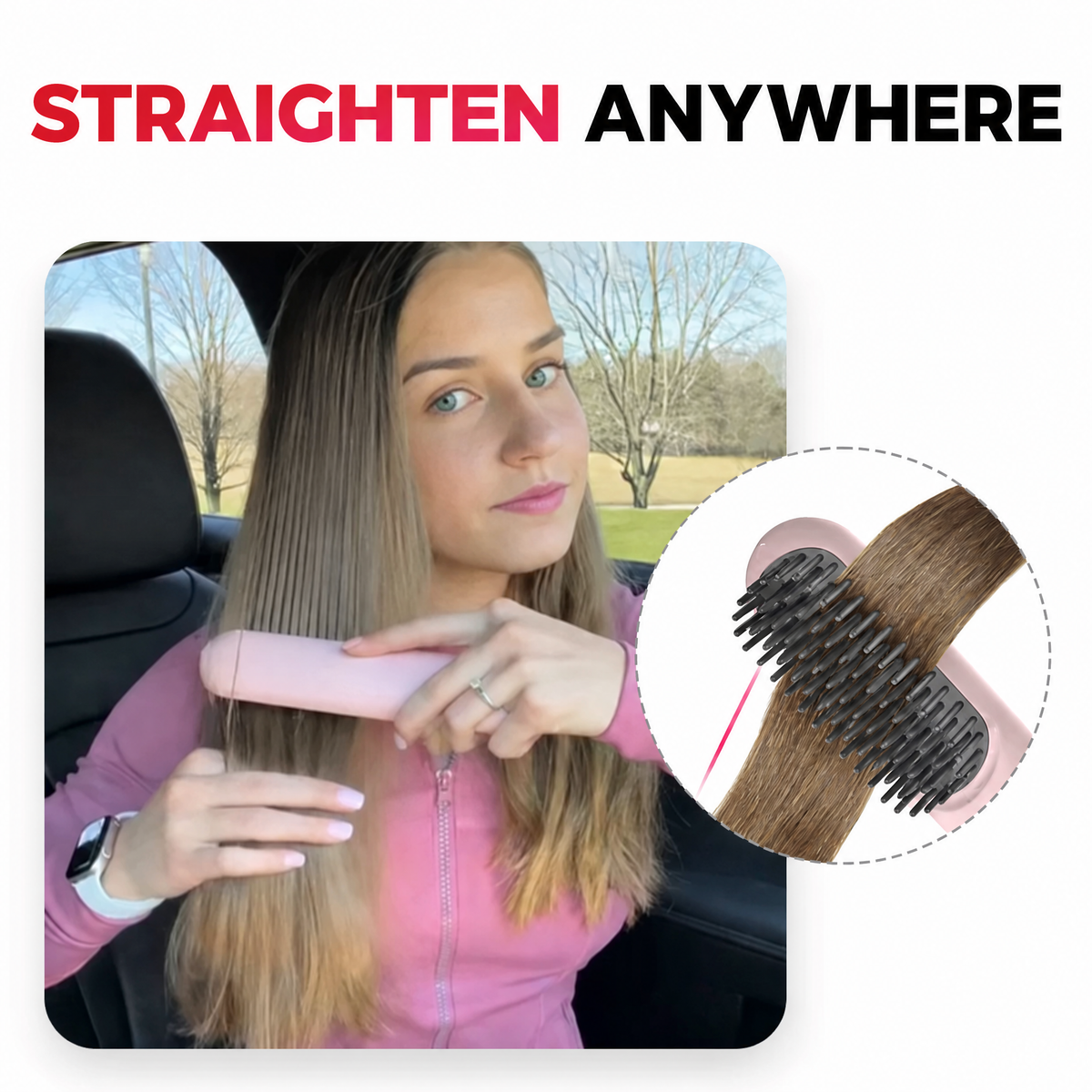 Piastra lisciante | Spazzola lisciante cordless | Styling veloce e capelli lucenti | IonFlex Styler