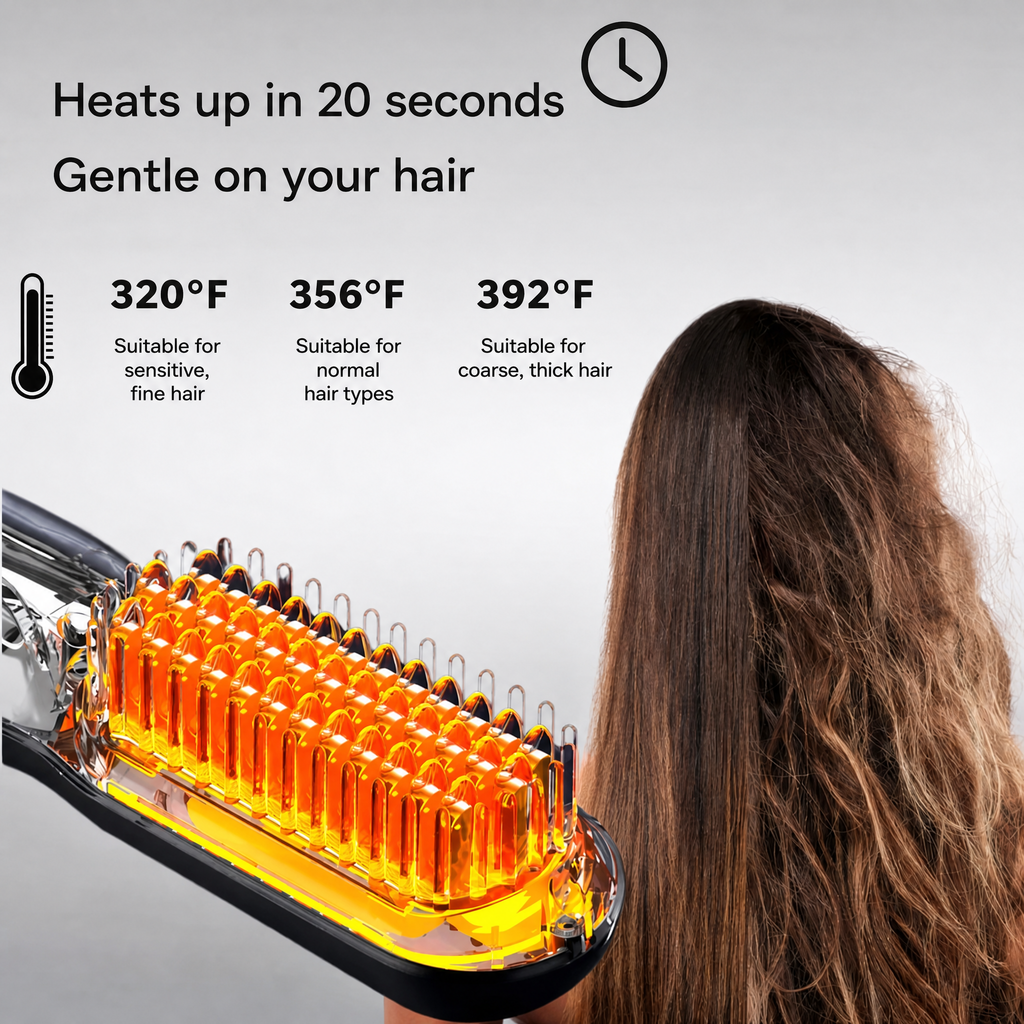 Piastra lisciante | Spazzola lisciante cordless | Styling veloce e capelli lucenti | IonFlex Styler