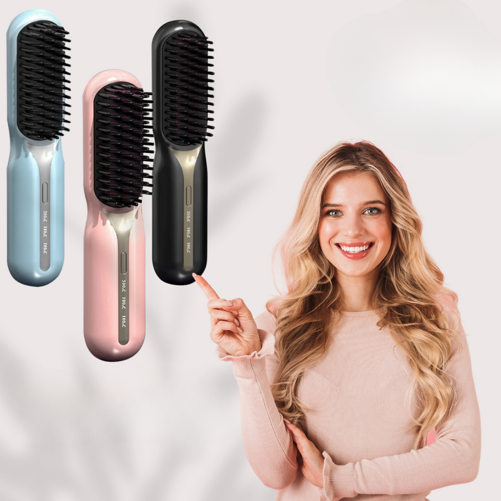 Piastra lisciante | Spazzola lisciante cordless | Styling veloce e capelli lucenti | IonFlex Styler