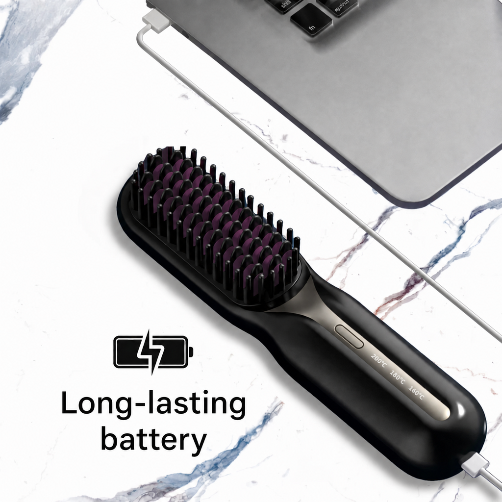 Piastra lisciante | Spazzola lisciante cordless | Styling veloce e capelli lucenti | IonFlex Styler