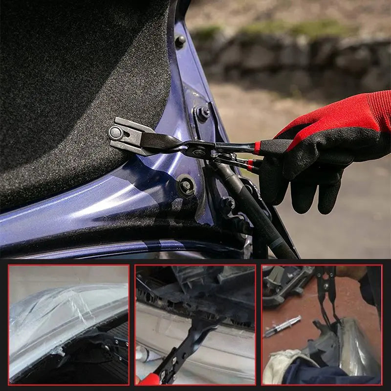 Pinza per rimozione clip e rivetti auto