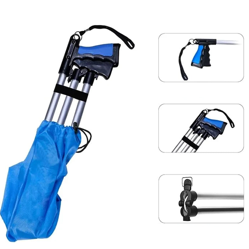 Pinza pieghevole con clip rotante a 360°