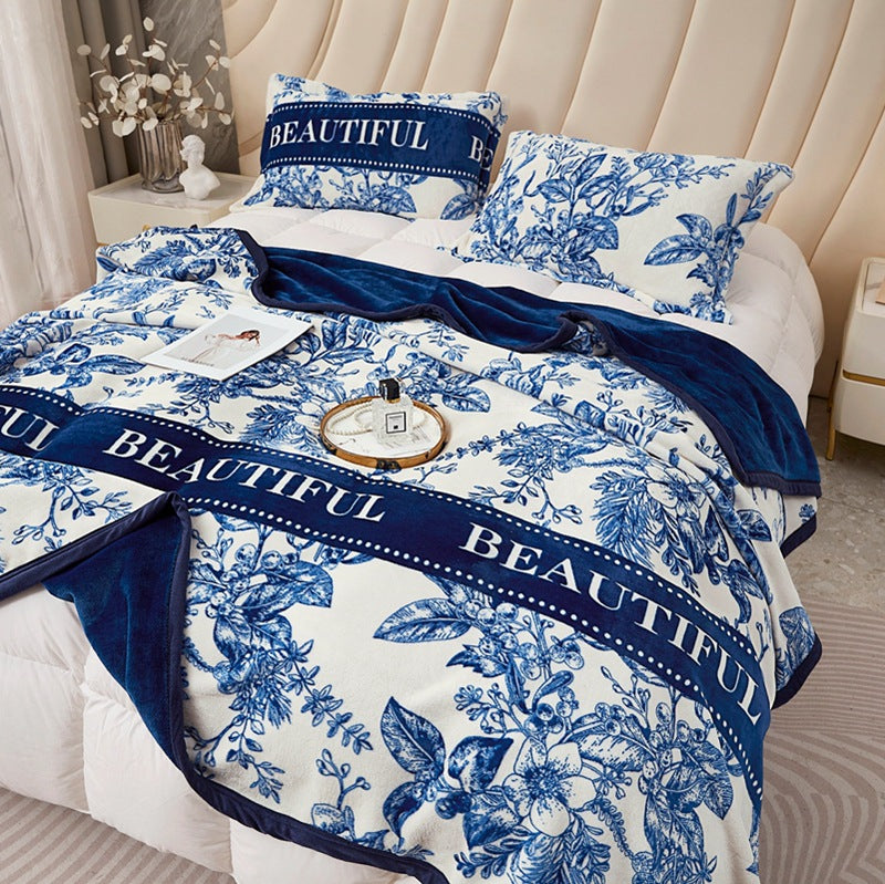 Piumone donna in cotone con fantasia floreale
