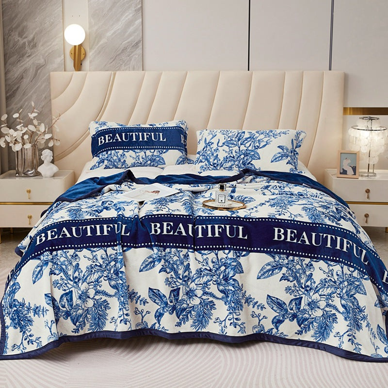 Piumone donna in cotone con fantasia floreale