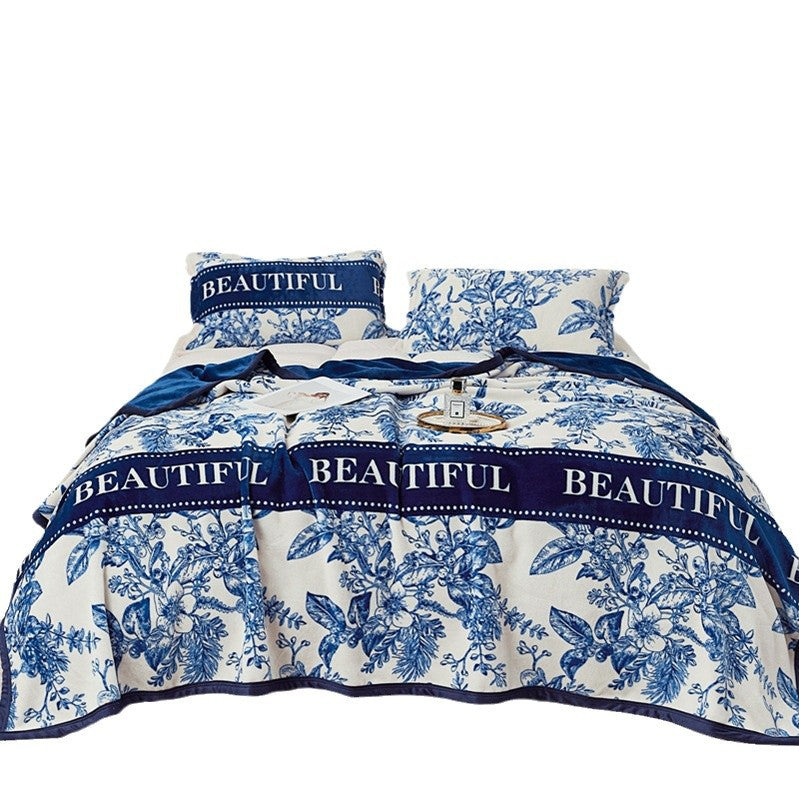 Piumone donna in cotone con fantasia floreale