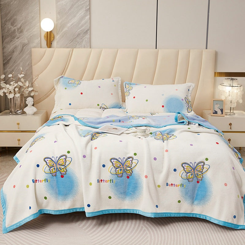 Piumone donna in cotone con fantasia floreale
