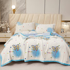 Piumone donna in cotone con fantasia floreale